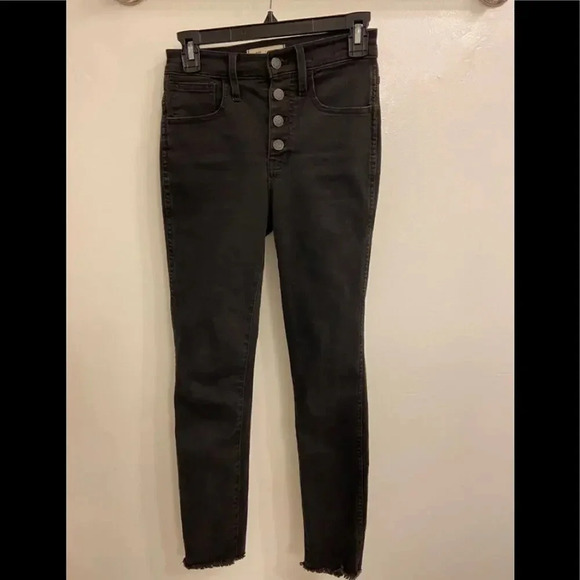 Madewell 10” High Rise Skinny Black size 24 - Picture 6 of 9